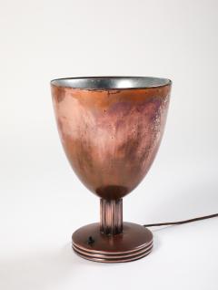 French Art Deco Copper Chalice Form Table Lamp circa 1930 - 4783905