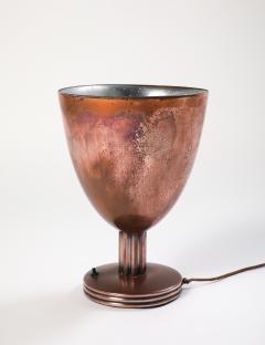 French Art Deco Copper Chalice Form Table Lamp circa 1930 - 4783915