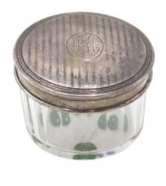 French Art Deco Crystal and Silver Box - 4195352