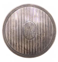French Art Deco Crystal and Silver Box - 4195353