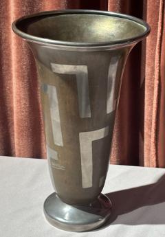 French Art Deco Dinanderie Metalware Vase Signed George - 3887265