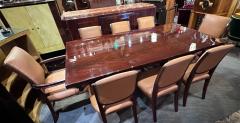 French Art Deco Dining Room Suite 8 Chairs and 3 Matching Side Pieces - 3783759