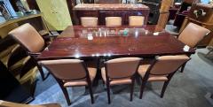 French Art Deco Dining Room Suite 8 Chairs and 3 Matching Side Pieces - 3783786
