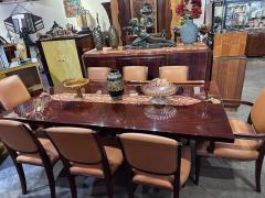 French Art Deco Dining Room Suite 8 Chairs and 3 Matching Side Pieces - 3783802