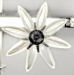 French Art Deco Eight Panels Feather Chandelier - 3941520