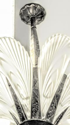 French Art Deco Eight Panels Feather Chandelier - 3941521