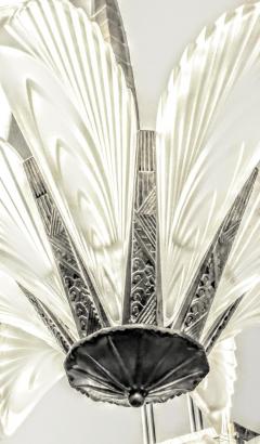 French Art Deco Eight Panels Feather Chandelier - 3941522