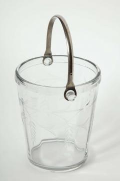 French Art Deco Etched Glass Ice Pail - 1900588