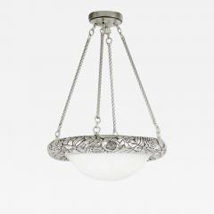 French Art Deco Flower Sphere Pendant Chandelier - 3973252