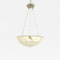 French Art Deco Frosted Glass Bowl Pendant Chandelier - 919203