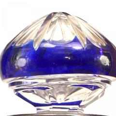 French Art Deco Frosted Glass Floral Perfume Bottle - 4670587