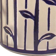 French Art Deco Frosted Glass Floral Perfume Bottle - 4670589