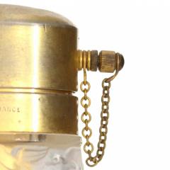 French Art Deco Frosted Glass Perfume Atomizer - 4674973