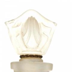 French Art Deco Frosted Glass Perfume Bottle - 4676089
