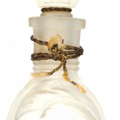French Art Deco Frosted Glass Perfume Bottle - 4676090