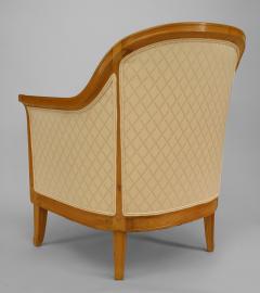 French Art Deco Fruitwood Bergere Armchair  - 422083