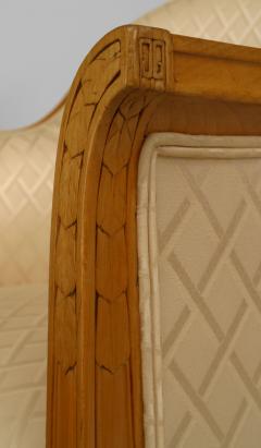 French Art Deco Fruitwood Bergere Armchair  - 422087