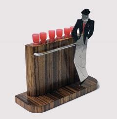 French Art Deco Gentleman at Bar Cocktail Sticks Set Prob Sudre C 1920 - 1176919