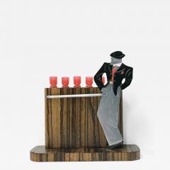 French Art Deco Gentleman at Bar Cocktail Sticks Set Prob Sudre C 1920 - 1179132