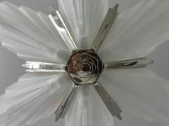 French Art Deco Geometric Six Panel Chandelier - 3941453