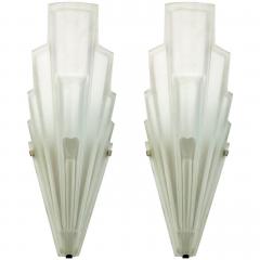 French Art Deco Geometric Six Panel Chandelier - 3941460