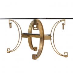 French Art Deco Gilt Bronze and Glass Table C 1940  - 4820523