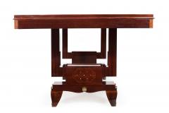 French Art Deco Inlaid Mother of Pearl Rosewood Dining Table circa 1940s - 4499722