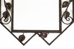 French Art Deco Iron Mirror Coat Rack circa 1930 - 4500701