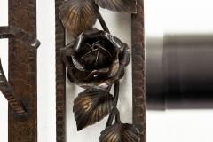 French Art Deco Iron Mirror Coat Rack circa 1930 - 4500706
