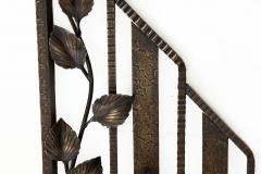 French Art Deco Iron Mirror Coat Rack circa 1930 - 4500716