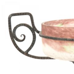 French Art Deco Iron and Glass Compote - 4671259