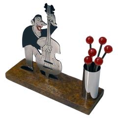 French Art Deco Jazz Musician Cocktail Sticks Set probably Sudre C 1920 - 3384839