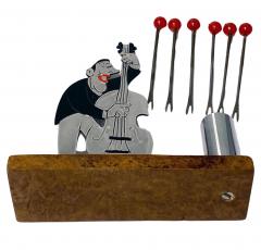 French Art Deco Jazz Musician Cocktail Sticks Set probably Sudre C 1920 - 3384842