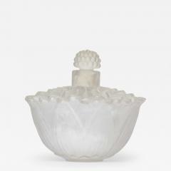 French Art Deco Lalique Lotus Flower Perfume Bottle - 4710624