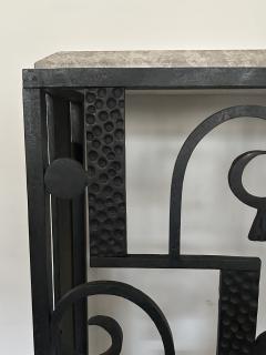 French Art Deco Large Console with Beige Marble Top cica 1925 - 4505401