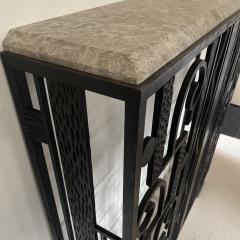 French Art Deco Large Console with Beige Marble Top cica 1925 - 4505411