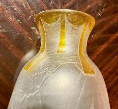 French Art Deco Legras Cameo Glass Vase in Opaline with Amber Overlay - 4510046