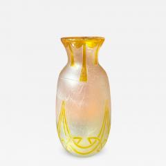 French Art Deco Legras Cameo Glass Vase in Opaline with Amber Overlay - 4510086