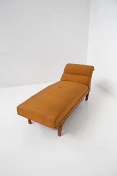 French Art Deco Lounge Chair in Orange Silk Satin - 3678037