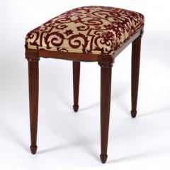 French Art Deco Mahogany Bench Vanity Stool - 152649