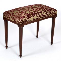 French Art Deco Mahogany Bench Vanity Stool - 152652