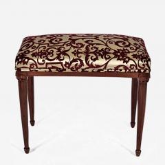 French Art Deco Mahogany Bench Vanity Stool - 153313