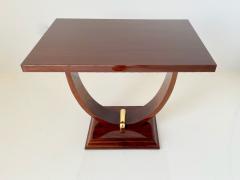 French Art Deco Mahogany Pedestal Table 1930s - 3765434