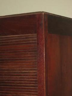 French Art Deco Mahogany Roll Top Cabinet Storage Armoire 1930 - 4102943