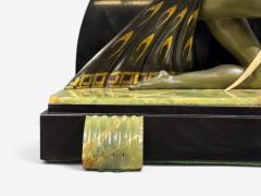 French Art Deco Mantel Clock Marble Onyx Gilt France 1930s - 4660153