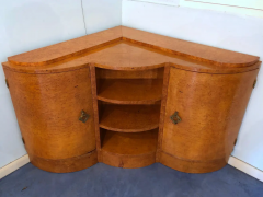 French Art Deco Maple Corner Cupboard 1945 - 2599891