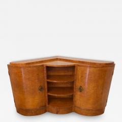 French Art Deco Maple Corner Cupboard 1945 - 2603079
