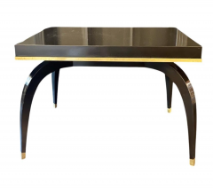 French Art Deco Metamorphic Dining Table with brass detail circa 1940 - 4612905
