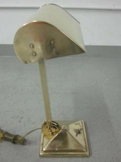 French Art Deco Mid Century Modern Solid Brass Articulating Desk Lamp - 1660534