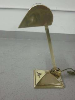 French Art Deco Mid Century Modern Solid Brass Articulating Desk Lamp - 1660537